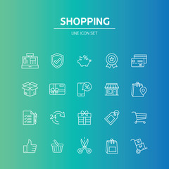 Shopping Line Icon