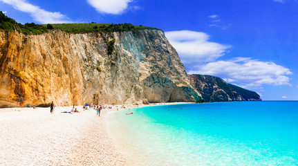 Best beaches of Greece- Porto Katsiki in Lefkada, Ionian islands © Freesurf