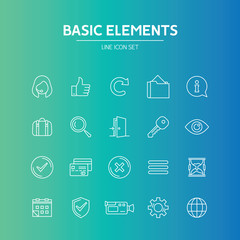 Basic Elements Line Icon