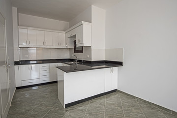 Interior decor design of kitchen in show home apartment