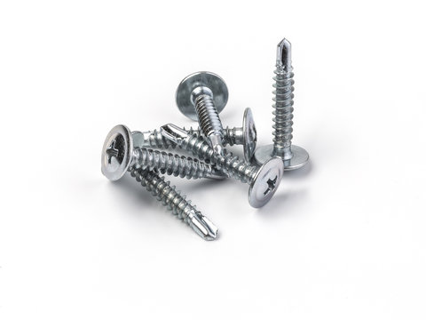 Screws isolated on white