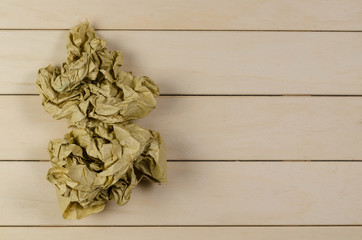 crumpled paper for recycle