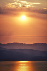 Fototapeta premium Prespes Sunset