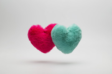 Fototapeta premium Fur floating heart