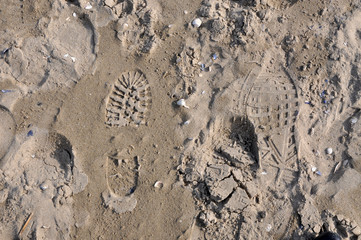 Footsteps on the sand