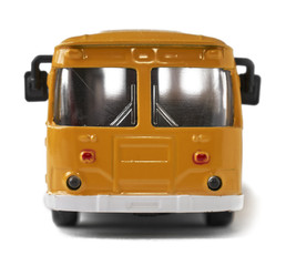 Front view of an old soviet bus model