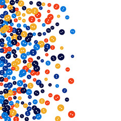 Vector Confetti Background Pattern. Element of design. Colored buttons on a white background
