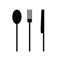 cutlery in black illustration