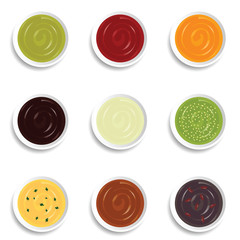 sauce set vector illustration
