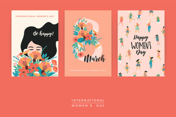 International Women s Day. Vector templates.