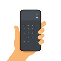 Calculator app on your phone in hand.
