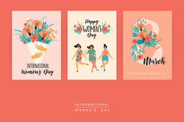 International Women s Day. Vector templates.