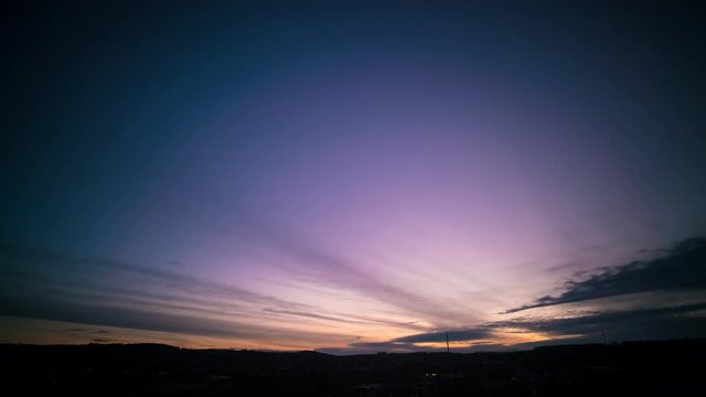 Sunrise and sunset Time lapse of clouds in the sky day and night