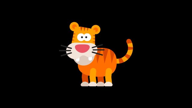 Tiger Funny Animal Character Chinese Horoscope