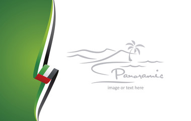 UAE abstract flag brochure cover poster wall mural background vector