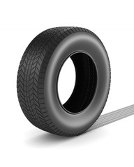tire on white background. Isolated 3D illustration