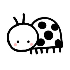 cartoon bug in hand drawn style. Vector illustration