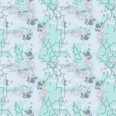 Light blue winter camouflage with stains and cracks. Can be used as army camo, camouflage clothing, backdrop for the site, printing on various surfaces