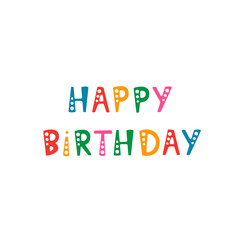 Happy Birthday large grunge postcard