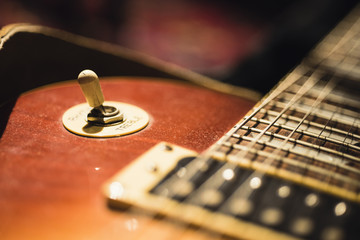 electric guitar on dark background