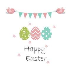 card with Easter eggs