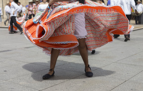 Traditional knickers of a colombian dancer