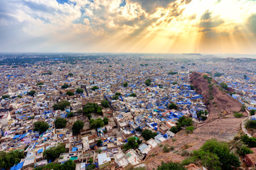 blue city of Jodhpur from Mehrangarh Fort