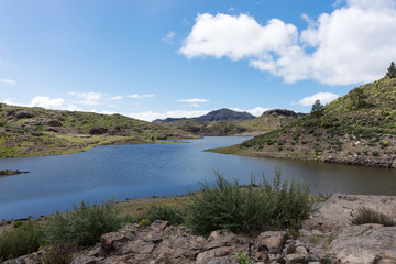 Fototapeta na wymiar Reservoir in Gran Canaria, named Cueva de las Ninas