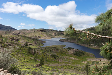 Fototapeta na wymiar Reservoir in Gran Canaria, named Cueva de las Ninas
