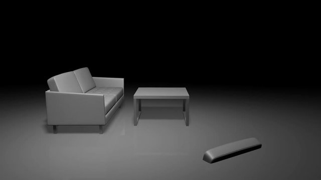 Animation furniture rotation sofa, table and chairs