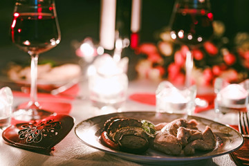 Romantic dinner for two with wine,candles, flowers