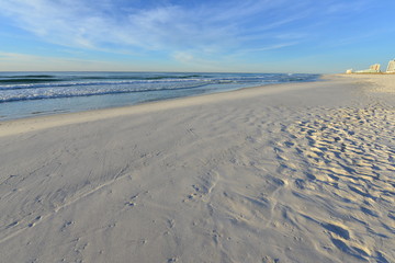 Beach at Pensacola in America on a winters day.
