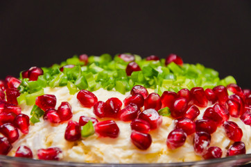 Salad with pomegranate.