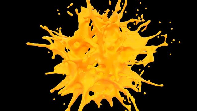 splash orange juice or paint. png alpha