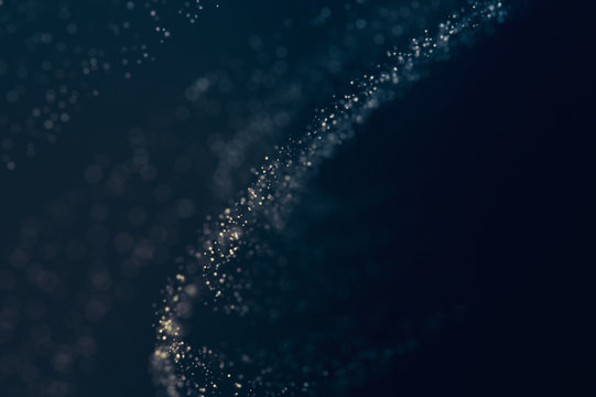 Glitter lights abstract background. Defocused bokeh dark illustration