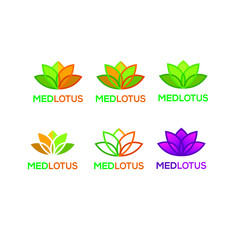 Medic Lotus Petal Logo Template