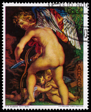 Stamp printed in Paraguay shows painting by Rubens