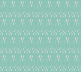 Flowers on a blue background. Seamless floral pattern. Spring background. Cherry blossoms. Blooming cherry.
