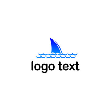 fish shark logo vector