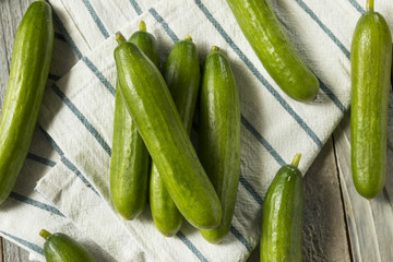 Raw Green Organic Persian Cucumbers