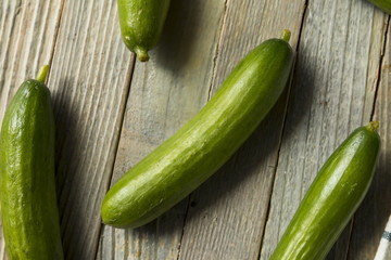 Raw Green Organic Persian Cucumbers