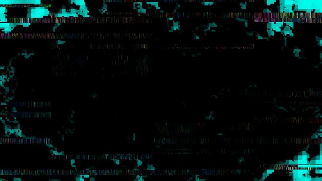colored heavy glitch frame. cinematic element. place for text