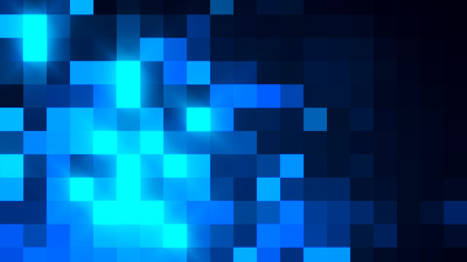 Abstract background with blue mosaic. Cg digital backdrop. 3d rendering