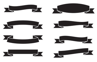 vector set of banners ribbons, vintage ribbon