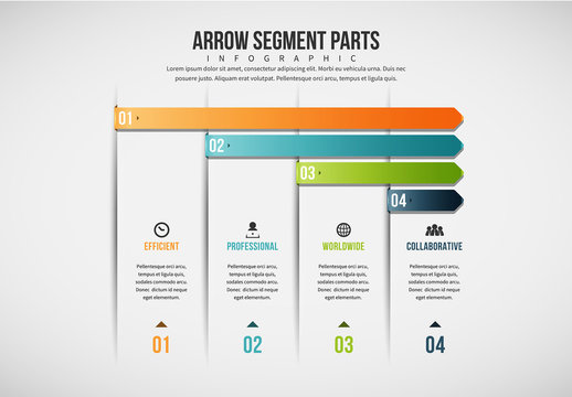Four-Step Arrow Infographic 3