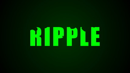 Ripple text. Abstract background. Digital 3d rendering