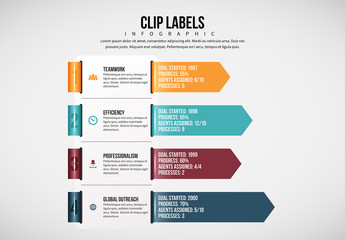 Arrow Clip Label Infographic 1