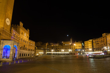 Fototapeta na wymiar Siena night view, Tuscany, Italy