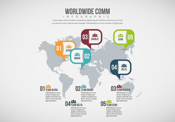 Map and Talk Bubble Infographic 1