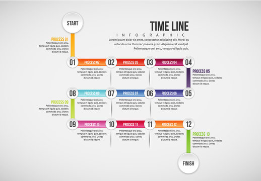 Calendar Style Timeline Infographic 1